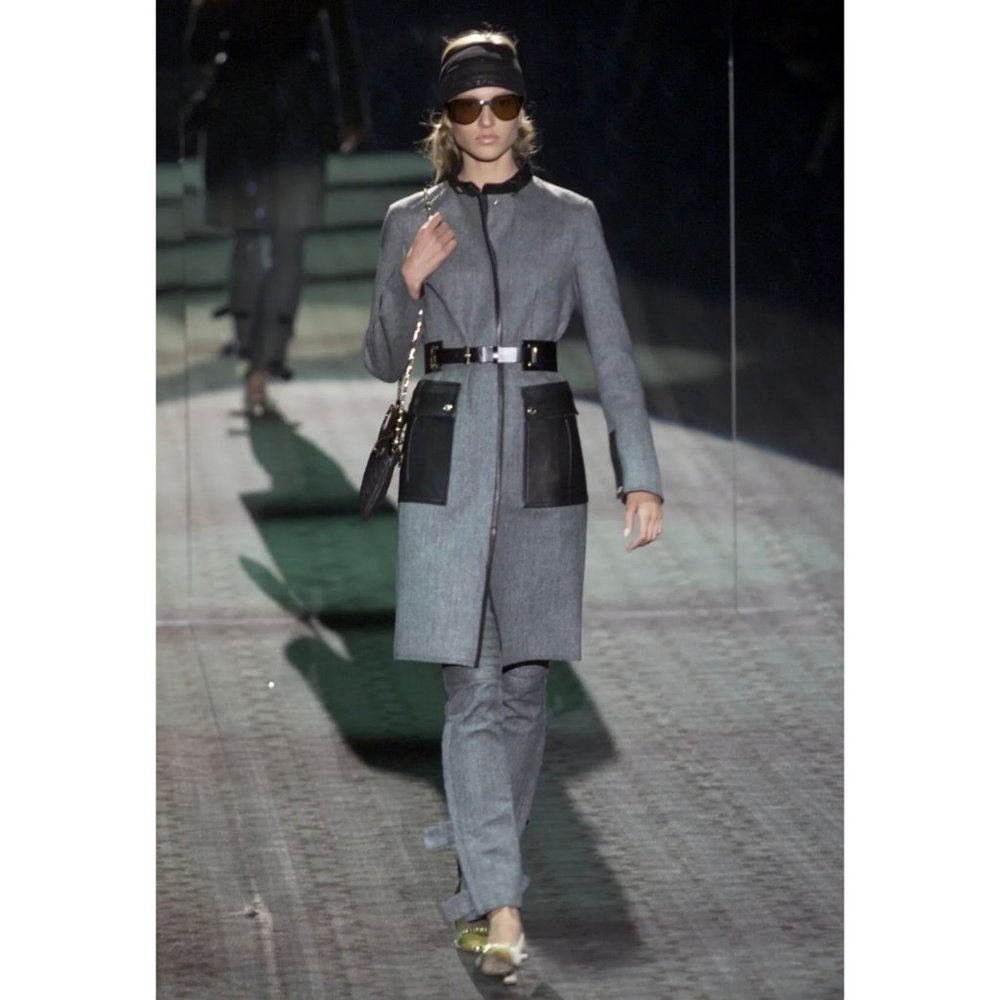 GUCCI by TOM FORD rare fall-winter 2000 runway show motorcycle pants sz IT42 US6